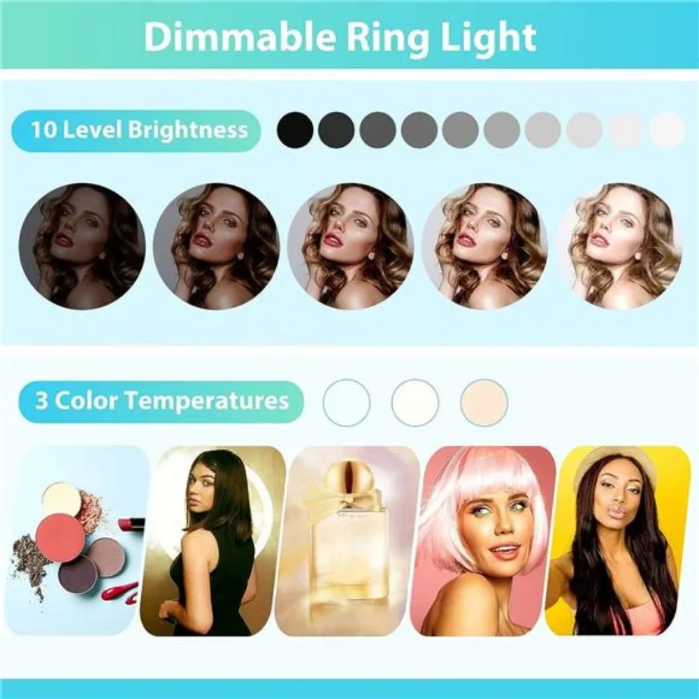 12-inch Ring Light with 62-inch Selfie Stick, Sensyne Tripod and Phone Holder